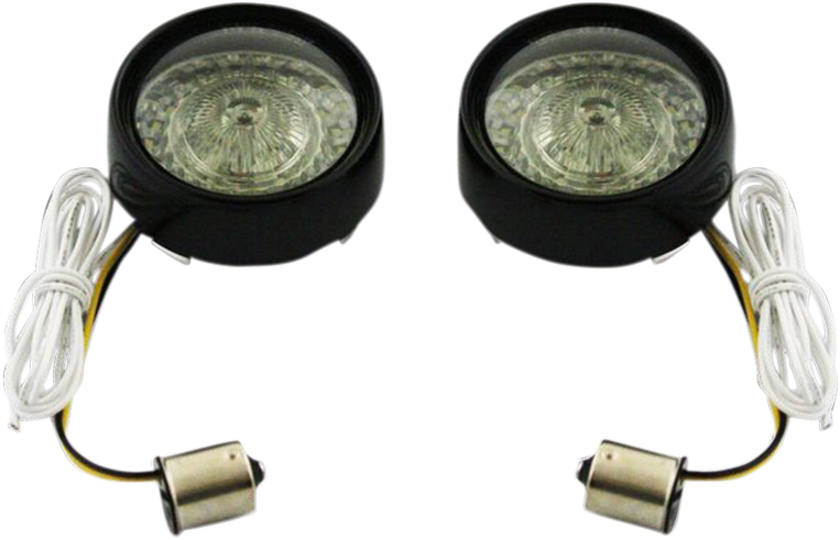 CUSTOM DYNAMICS Bullet Turn Signal - 1156 - Gloss Black - Smoke Lens PB-BB-AW-1156BS
