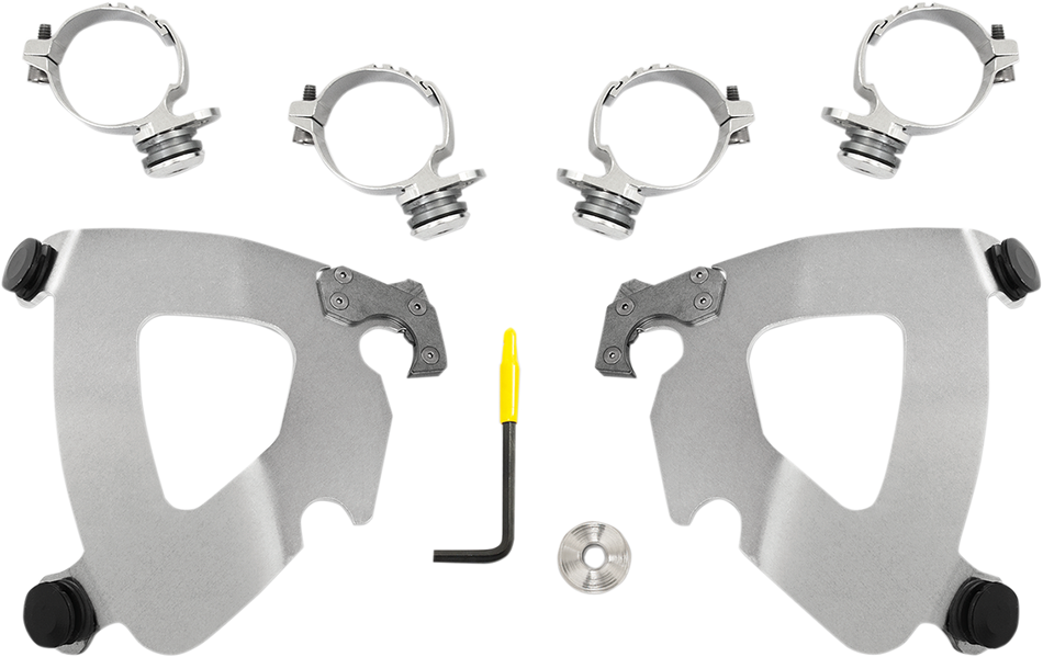 MEMPHIS SHADES Gauntlet Mounting Kit - Polished - FXDL '14-'17 MEK2014