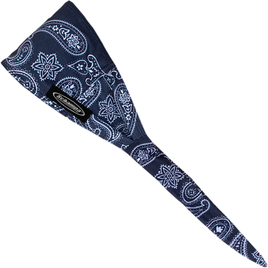 SCHAMPA & DIRT SKINS Old School Bandana - Black/White Paisley OSB1-1001