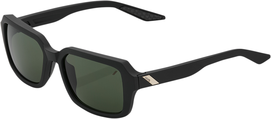 100% Rideley Sunglasses - Black - Green 61044-127-01