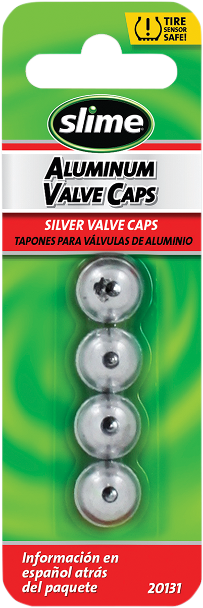 SLIME Valve Stem Caps - Aluminum - 4 Pack 20131