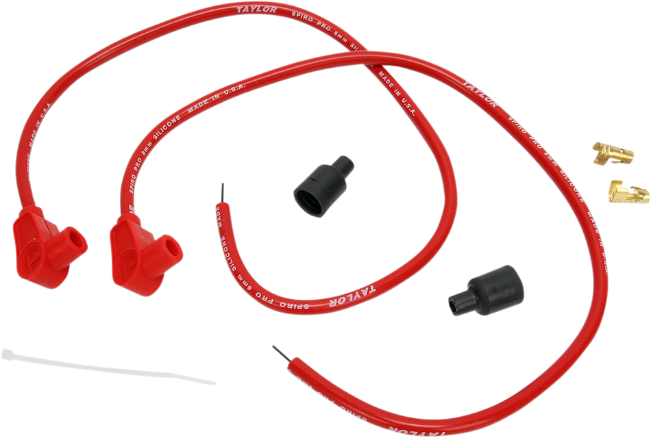 SUMAX Universal Spark Plug Wire Kit - 90 degree - Red 76281
