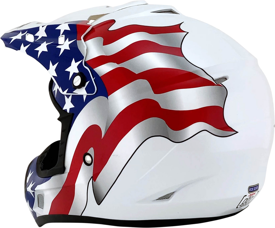 AFX FX-17 Helmet - Flag - White - XS 0110-2374