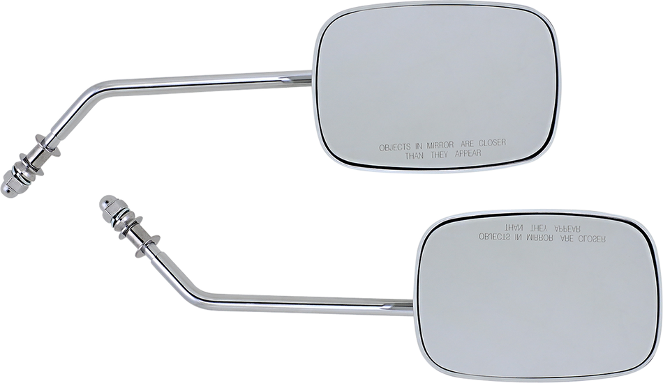 DRAG SPECIALTIES Rectangle Mirrors - Long - Chrome 60-0014/15X