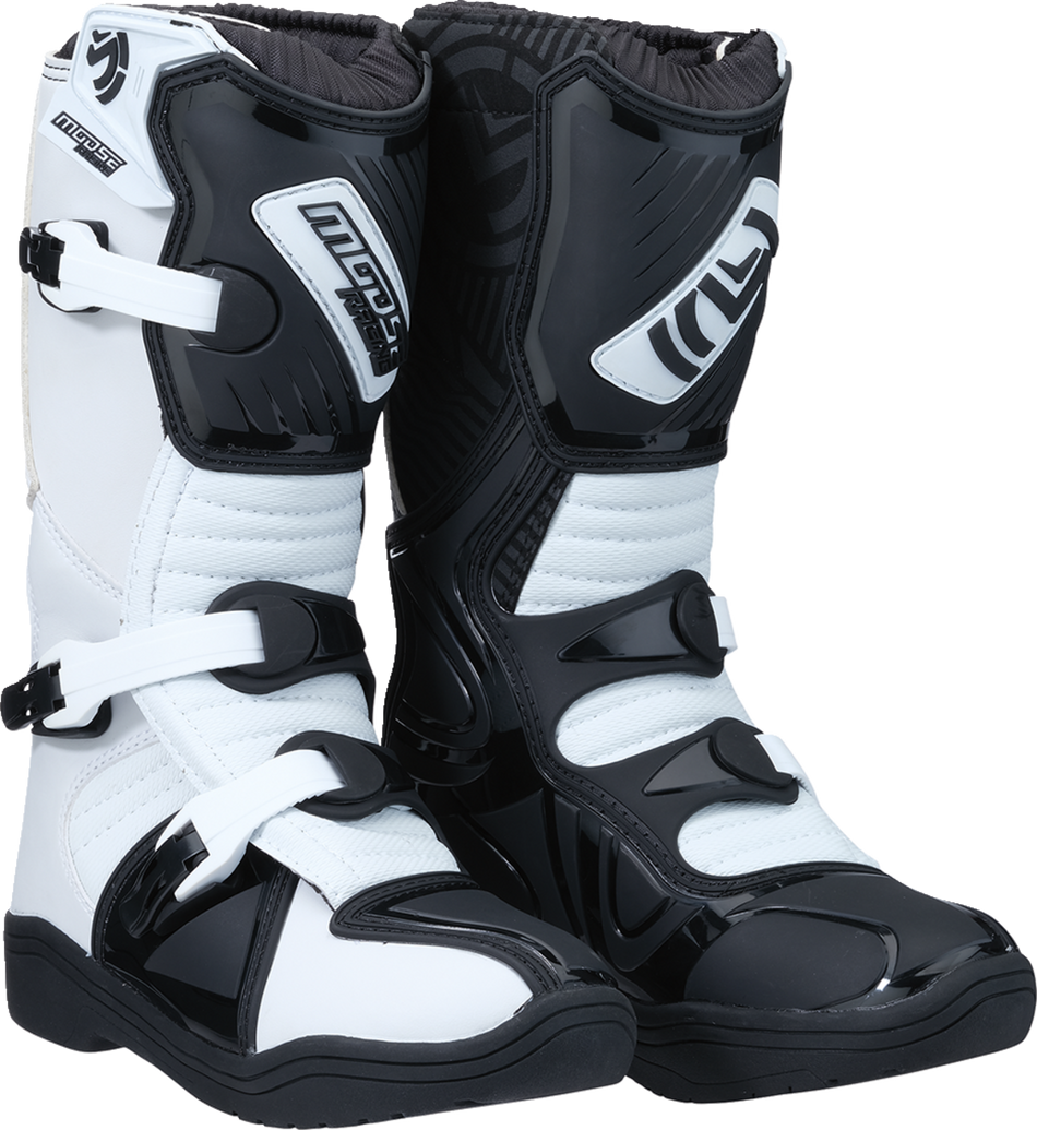 MOOSE RACING M1.3 Boots - Black/White - Size 10 3411-0469