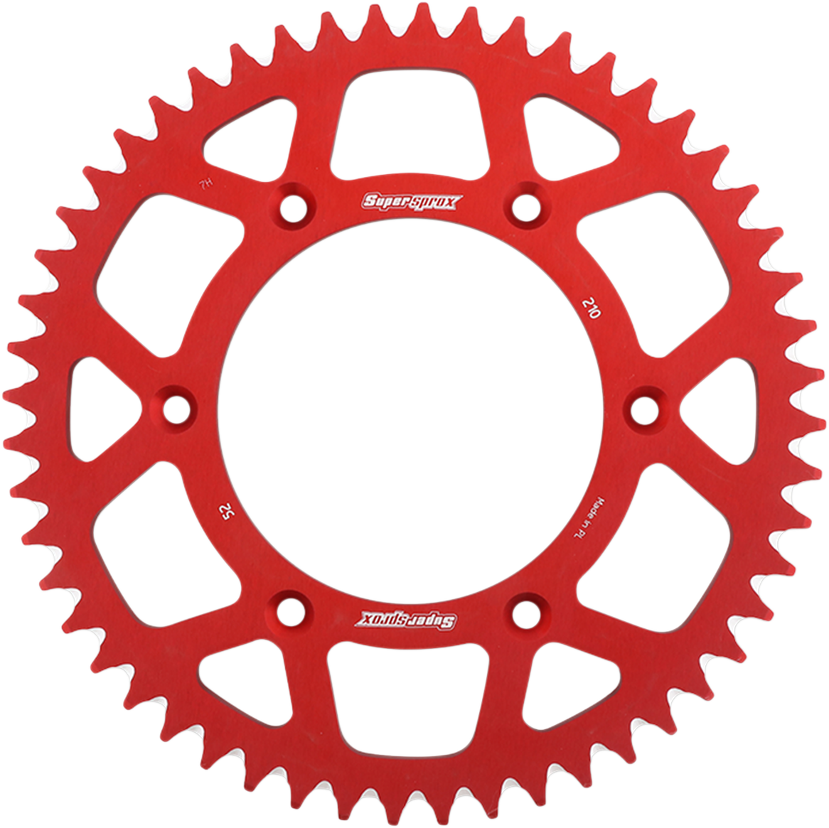 SUPERSPROX Rear Sprocket - Red - Honda - 52 Tooth RAL-210-52-RED