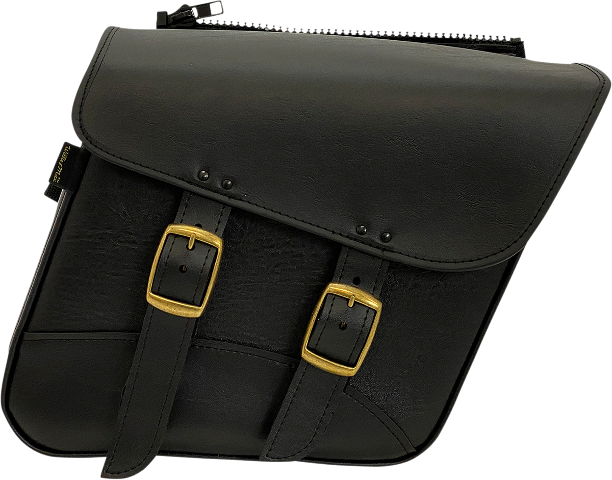 WILLIE & MAX LUGGAGE Brass Monkey Saddlebags - Slant - Brass - Small 59588-08