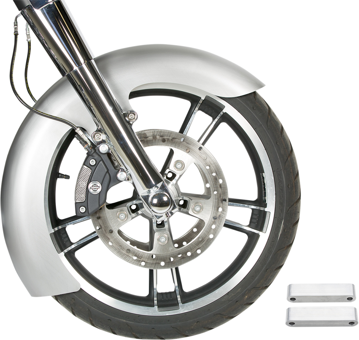 RUSS WERNIMONT DESIGNS Custom Dresser Front Fender for 21" Wheel - Steel - LS-2 Style - 5.5" W x 43" L RWD-50137