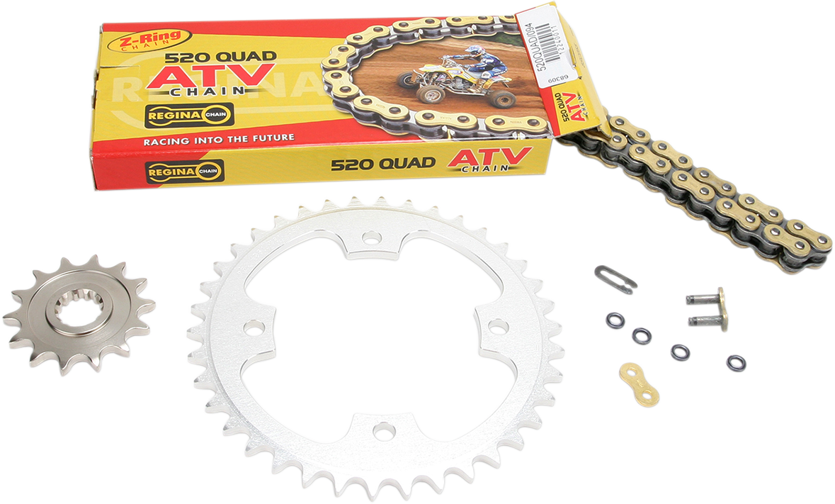 REGINA Chain and Sprocket Kit - Kawasaki - KFX 450R - '08-'14 5QUAD/094KKA019