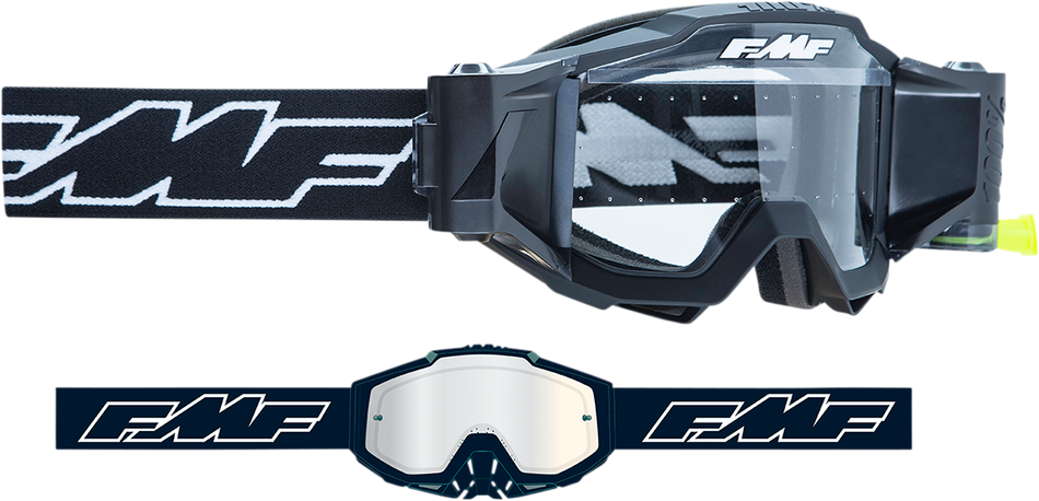 FMF Youth PowerBomb Film System Goggles - Rocket - Black - Clear F-50049-00001 2601-3001