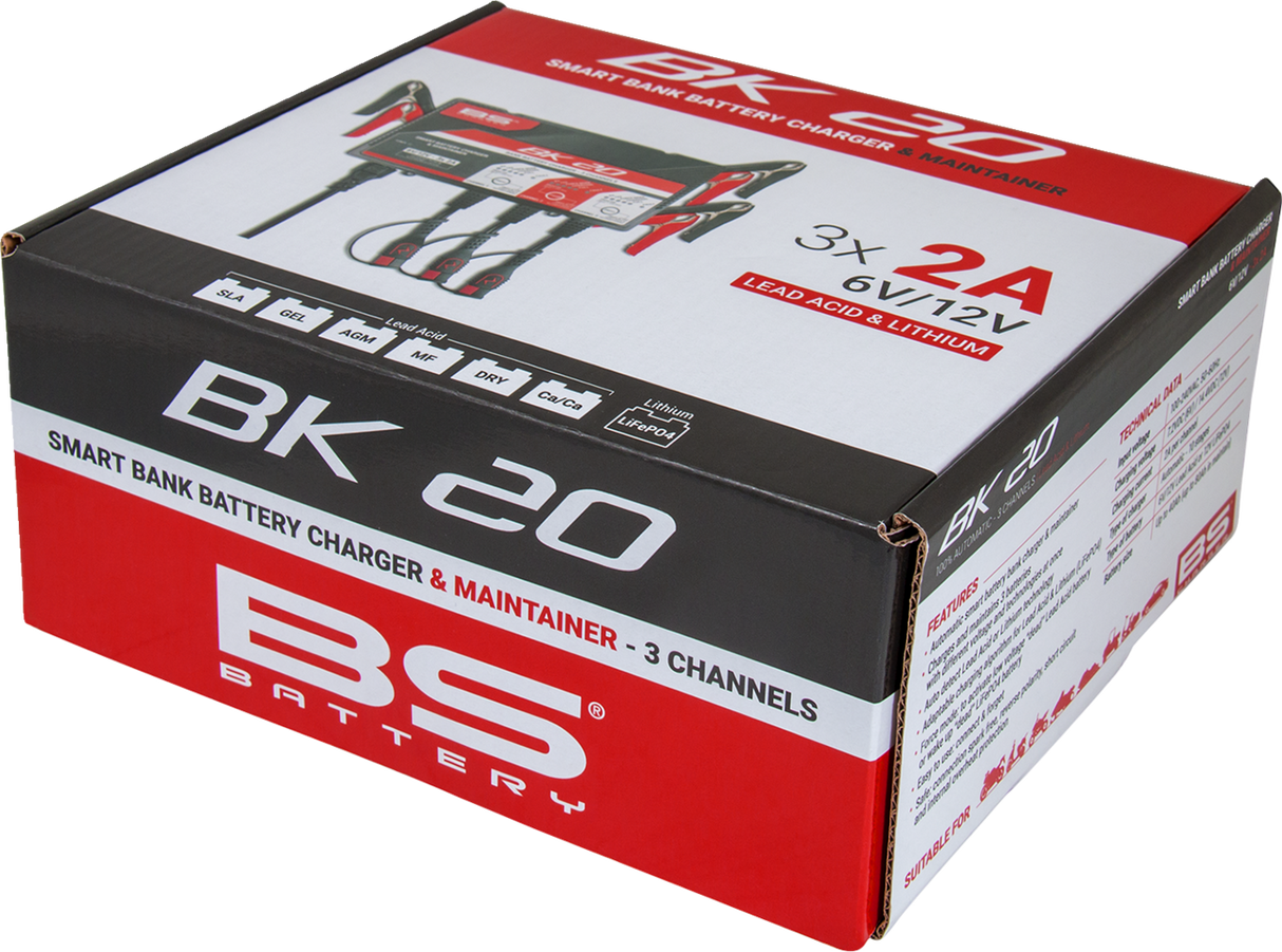 Cargador de BATERÍA BS - BK20 - 12V - 3 x 2A 700554 