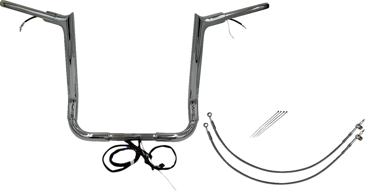 FAT BAGGERS INC. Handlebar Kit - Pointed Top - 16" - Chrome 801216