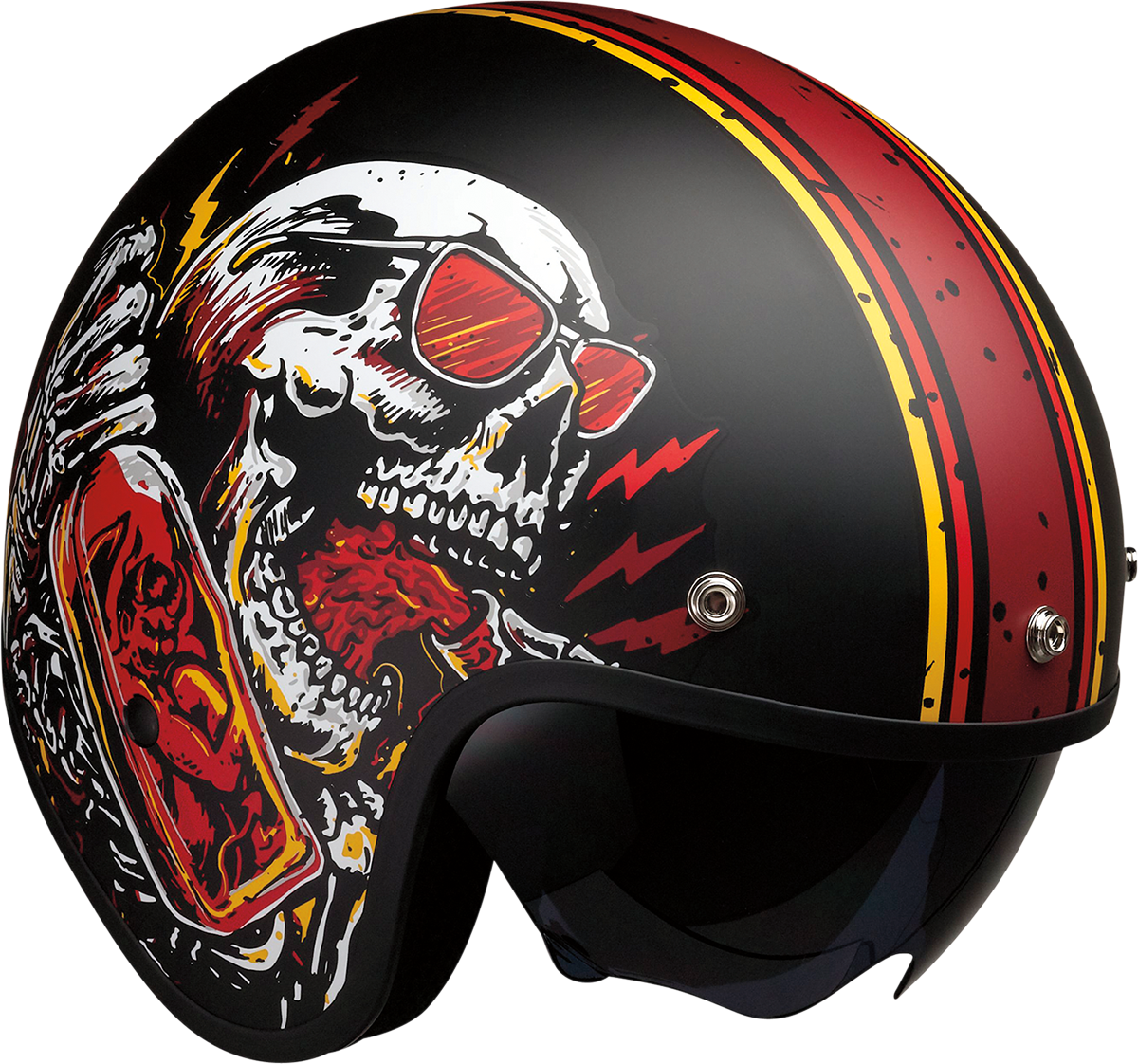 Z1R Saturn Helmet - Devil Made Me - Black/Red - Medium 0104-2818