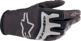 ALPINESTARS Techstar-Handschuhe, Schwarz/gebürstetes Silber, Größe S, 3561023-1419-S