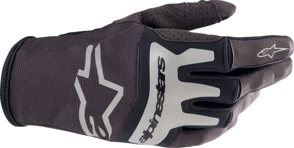 ALPINESTARS Techstar Gloves - Black/Brushed Silver - 2XL 3561023-1419-2X