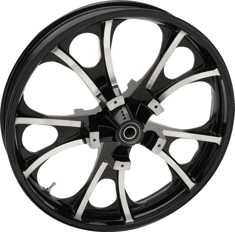 COASTAL MOTO Front Wheel - Largo 3D - Dual Disc/No ABS - Black Cut - 21"x3.50" - '08+ FL 3D-LGO213BC