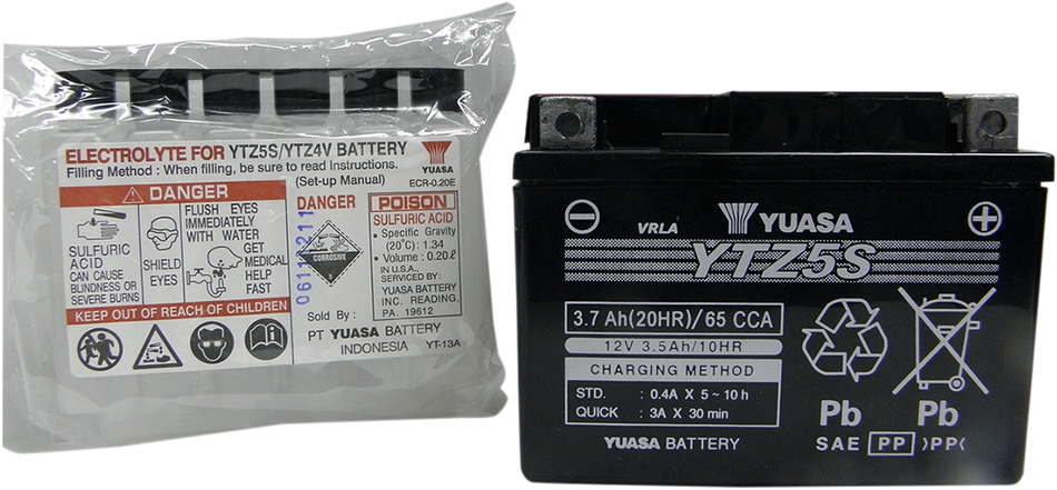 YUASA AGM Battery - YTZ5S-BS YUAM62TZ5