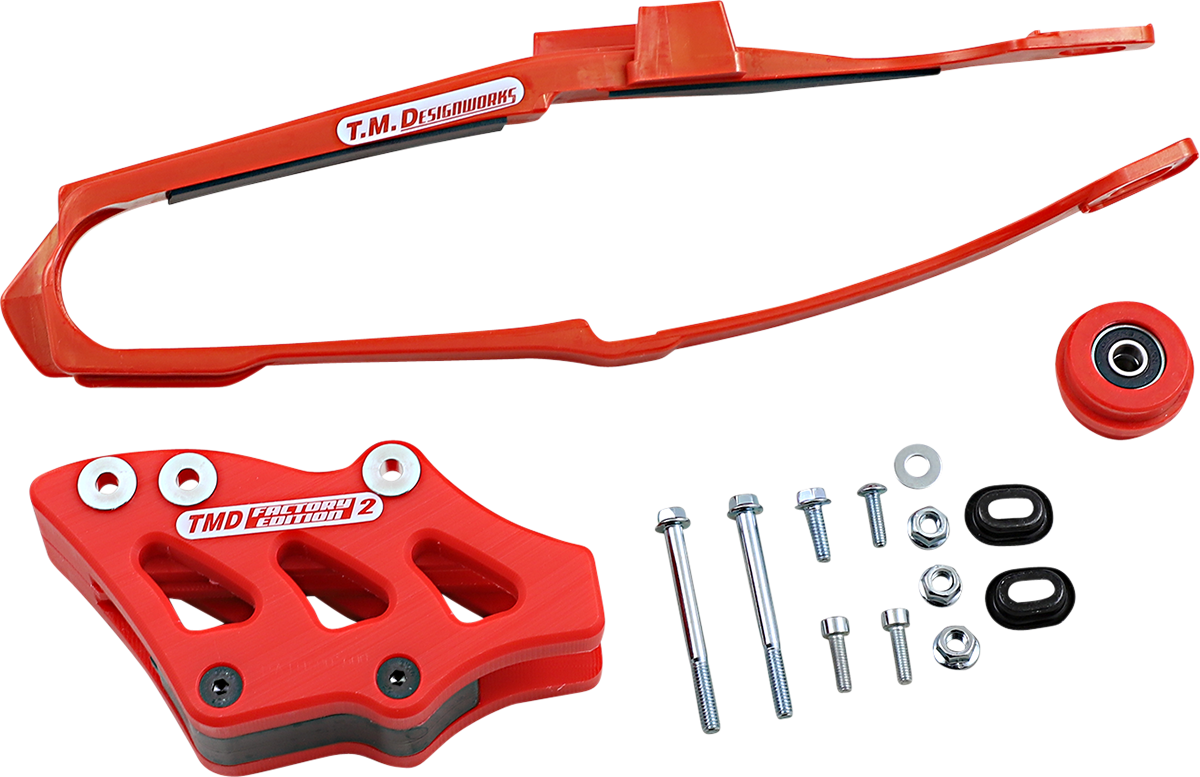 T.M. DESIGNWORKS Chain Guide/Slider - Honda - Red DCK-OR11-RD