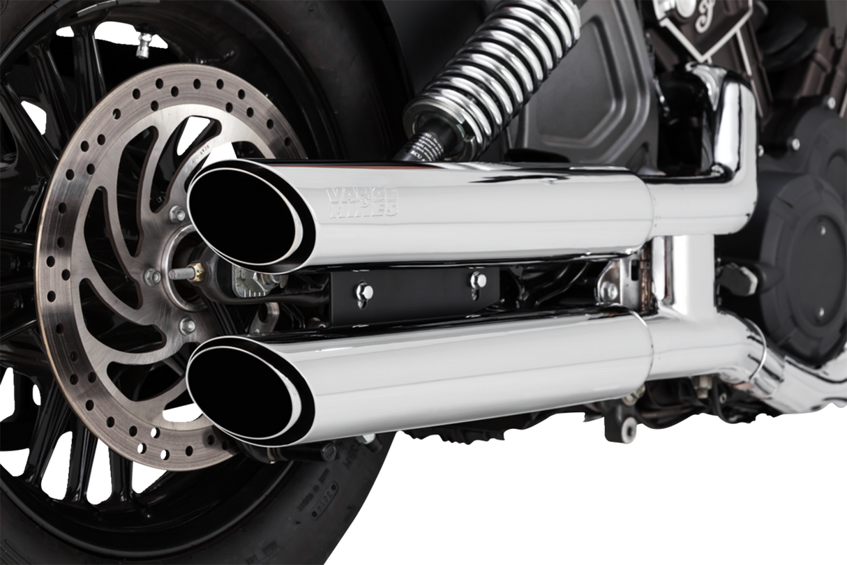 VANCE & HINES 3" Twin Slash Slip-On Mufflers - Chrome Indian Scout  2015-2022 18323 1801-1528