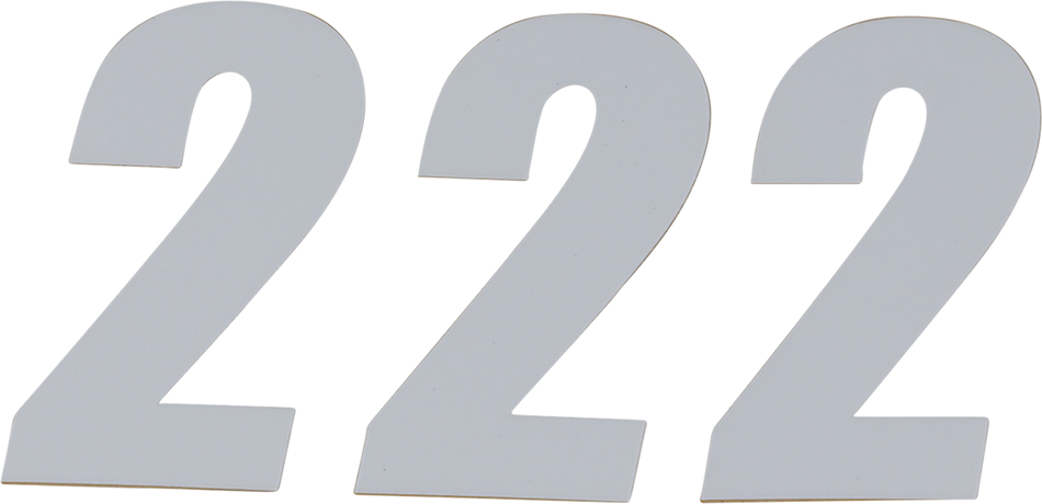 Número de placa D'COR VISUALS SX - N.º 2 - Blanco - 4" 45-14-2 