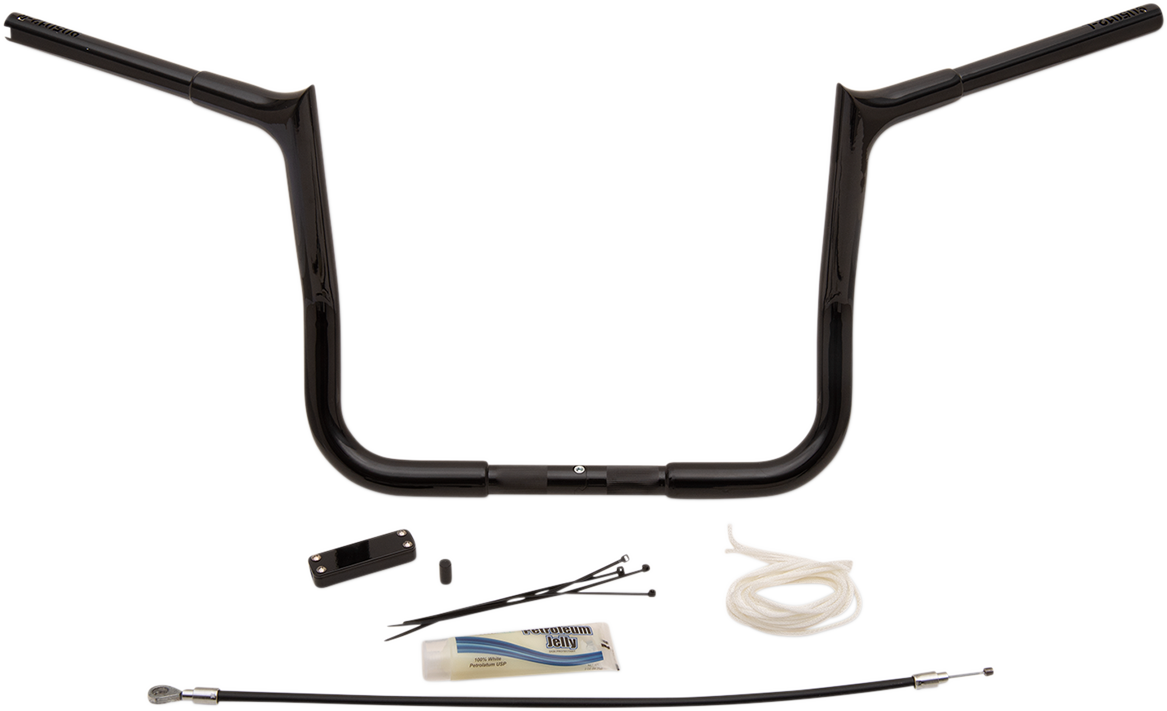 FAT BAGGERS INC. Handlebar Kit - Pointed Top - 12" - Black 909112-B