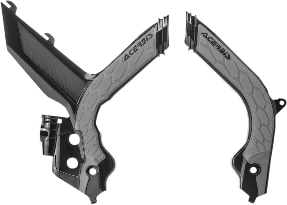 ACERBIS X-Grip Frame Guards - Black/Silver 2733441001