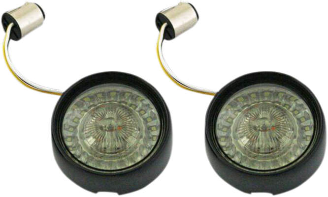 CUSTOM DYNAMICS Bullet Turn Signal - 1157 - Gloss Black - Smoke Lens PB-BB-AW-1157BS