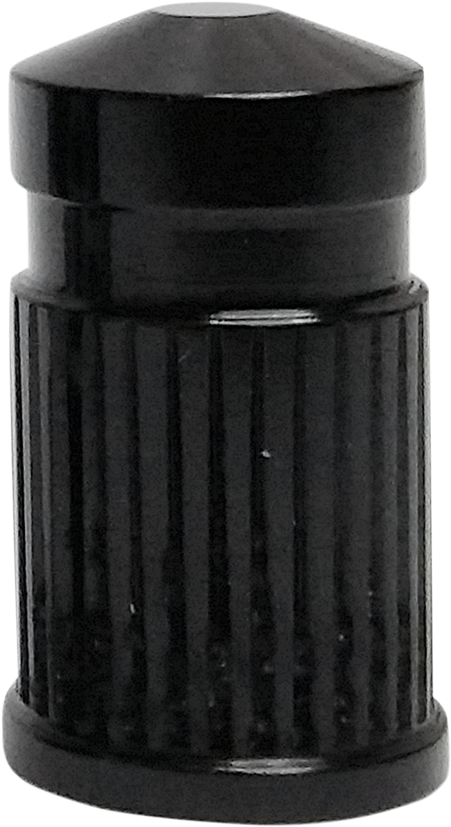 Tapa de vástago de válvula AVON GRIPS - Redonda - Anodizado negro SVC-307-ANO 