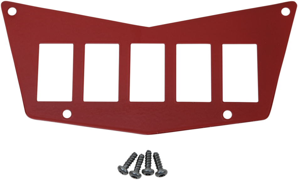MOOSE UTILITY Dash Plate - 5 Switch - Red 100-4383-PU