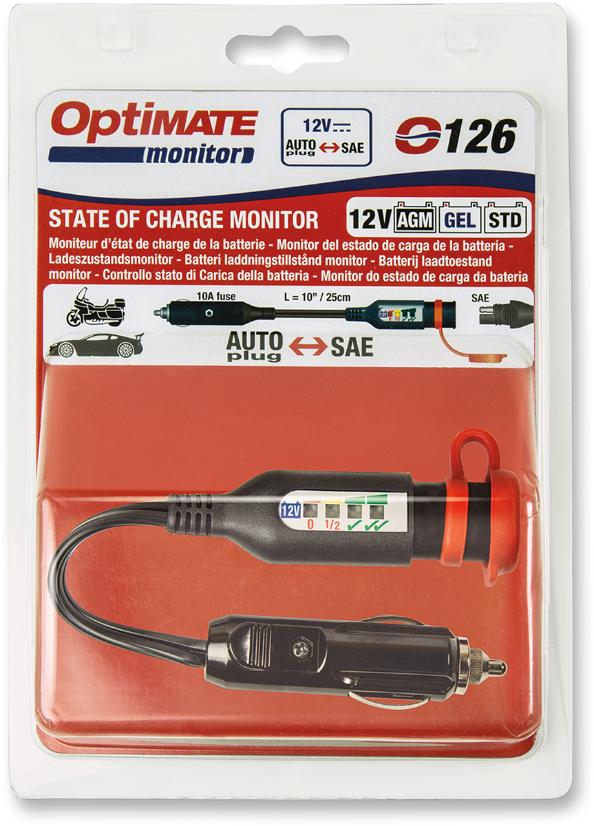 TECMATE In-Line Battery Status / Charge System Monitor - DC Socket O-126