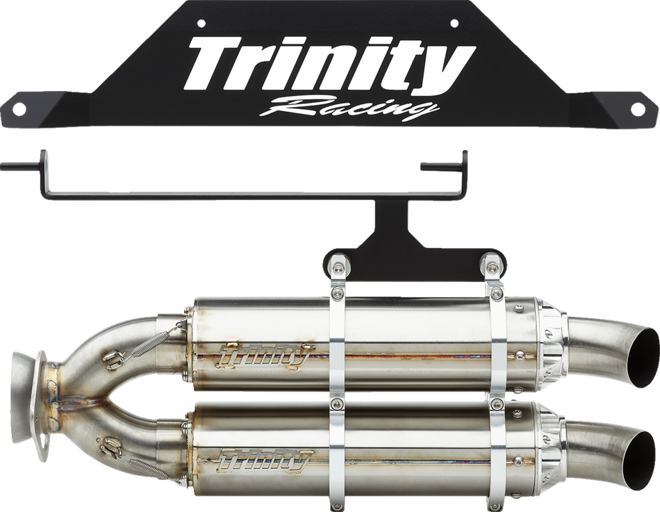 TRINITY RACING Slip-On Muffler - Stainless Steel TR-4182S