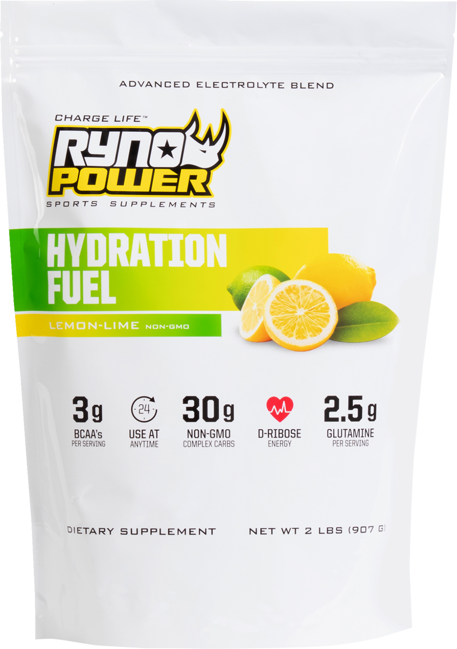 RYNO POWER Hydration Fuel Drink Mix - Lemon/Lime - 2 lb - 20 Servings HYD-LL