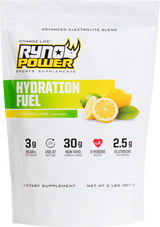 RYNO POWER Hydration Fuel Drink Mix - Lemon/Lime - 2 lb - 20 Servings HYD-LL