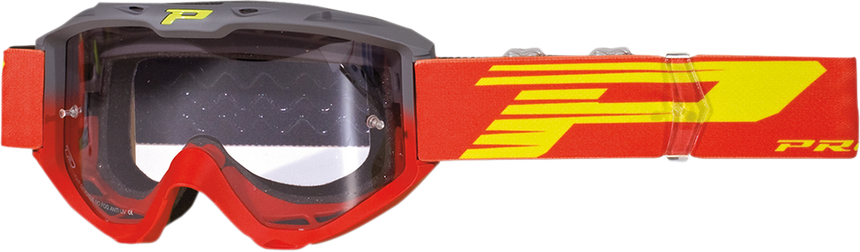 PRO GRIP 3450 Riot Goggles - Gray/Red - Light Sensitive PZ3450GRRO
