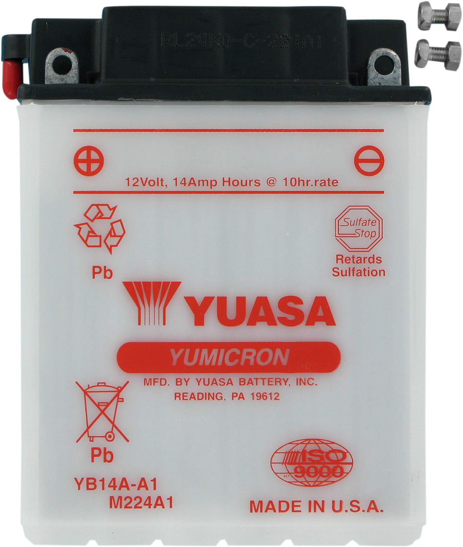 YUASA Battery - YB14A-A1 YUAM224A1IND