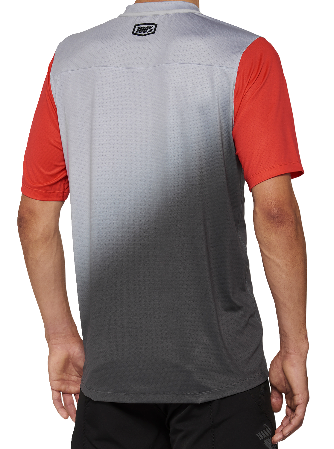 100% Celium Jersey - Short-Sleeve - Gray/Racer Red - XL 40011-00013