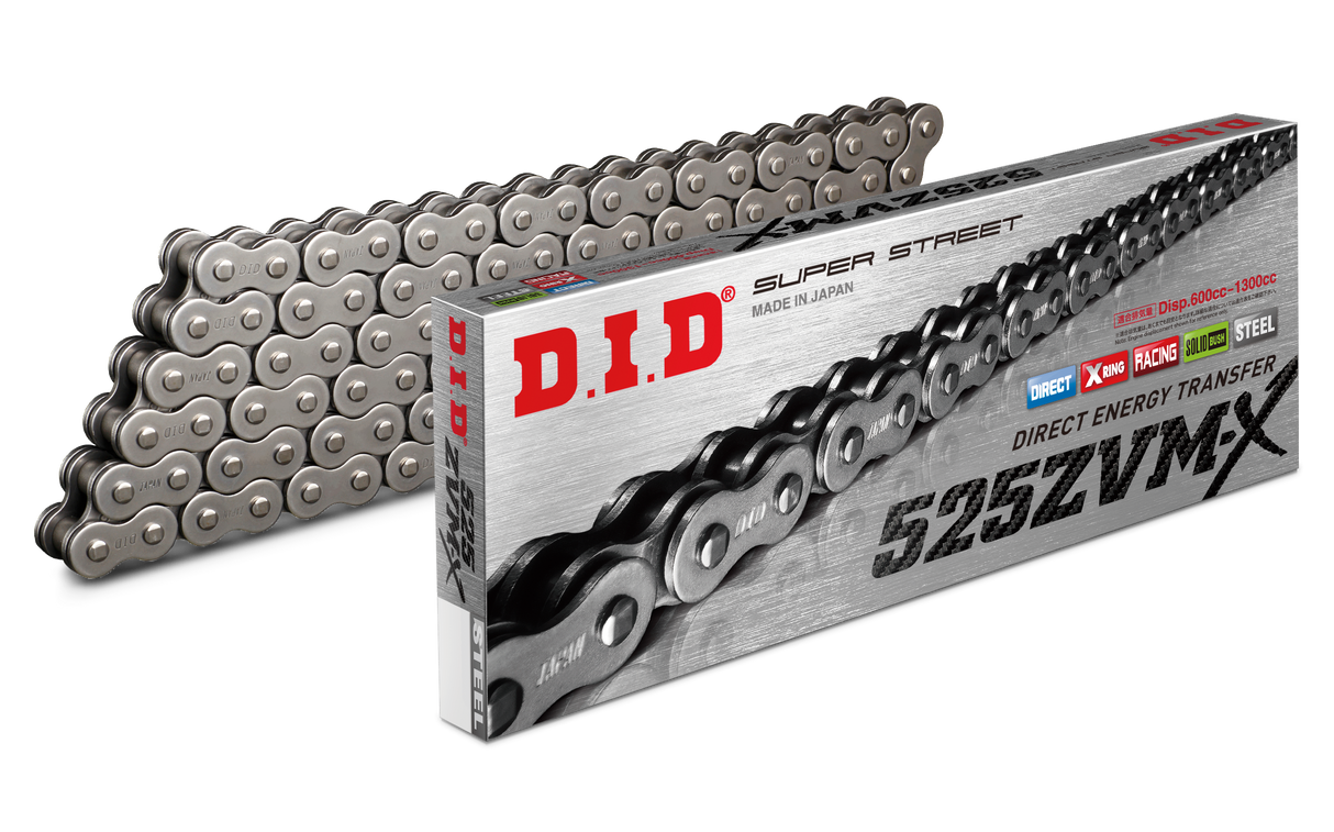 D.I.D Super Street 525zvmx-100l X-Ring Chain Natural 525ZVMXX100Z