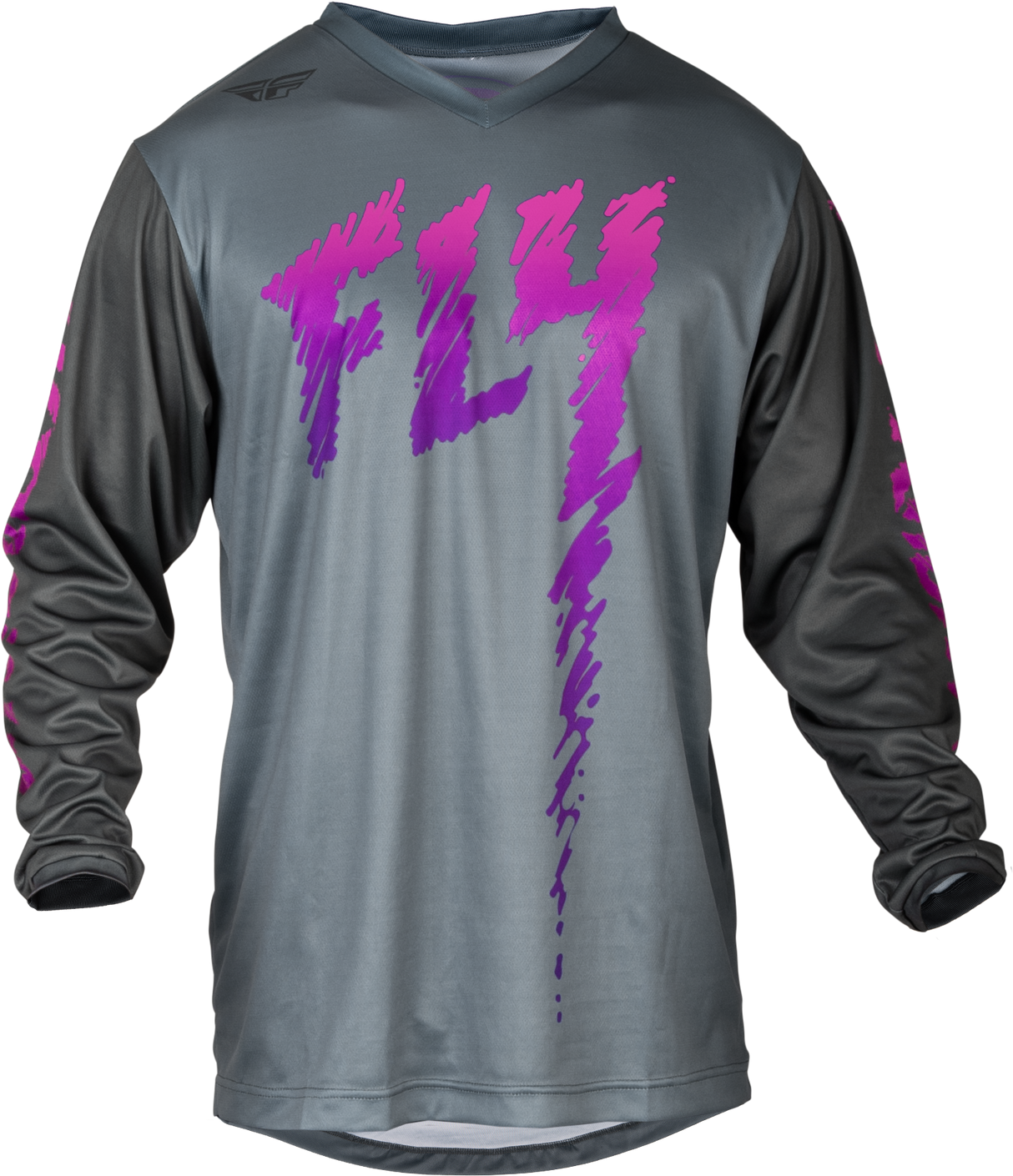 FLY RACING Youth F-16 Jersey Grey/Charcoal/Pink Ys 377-220YS