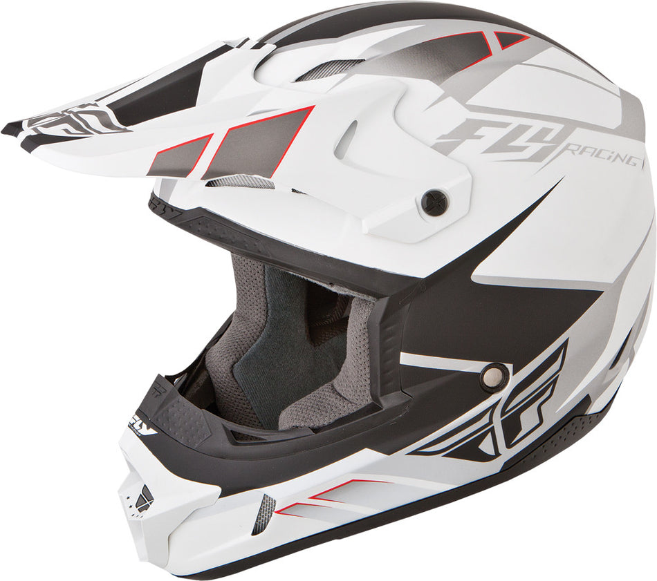 FLY RACING Kinetic Impulse Helmet Matte White/Black 2x 73-33612X