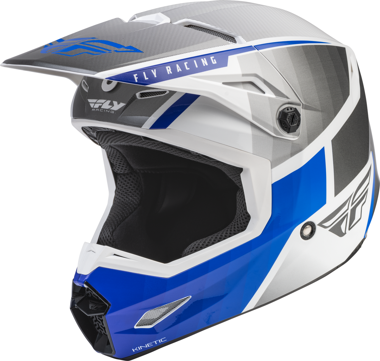 FLY RACING Youth Kinetic Drift Helmet Blue/Charcoal/White Ym 73-8641YM