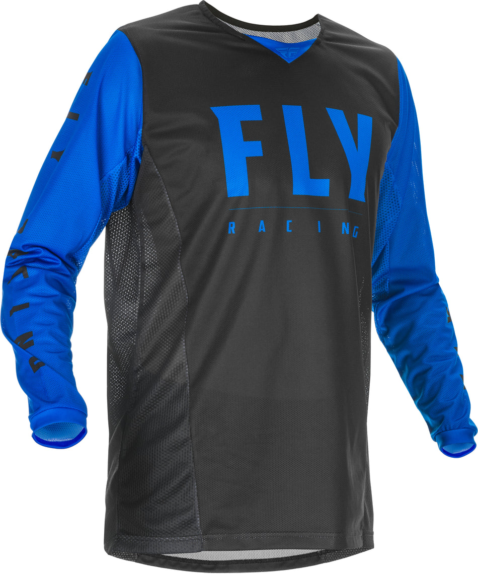 FLY RACING Youth Kinetic Mesh Jersey Black/Blue Yx 374-310YX