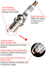 HKS 08 Lancer Evolution GSR/MR M-Series Spark Plugs (Heat Range 9) 50003-M45XL