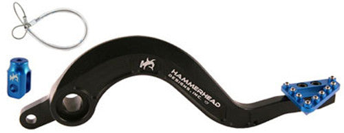 HAMMERHEAD Rear Brake Lever Kit Billet Alum Tip Black/Blue 02-0223-20-22