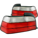 ANZO 1992-1998 BMW 3 Series E36 Coupe/Convertable Taillights Red/Clear 221215