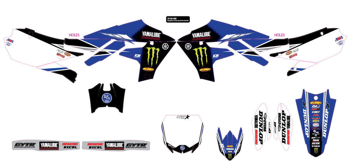 D-COR 2018 Star Racing Yamaha Yzf450 '18 Complete Graphic Kit 20-50-488