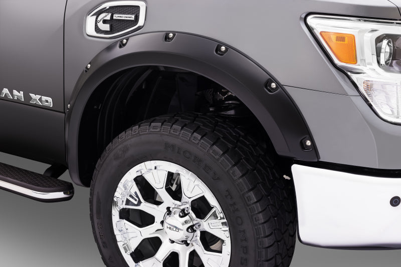 Bushwacker 04-15 Nissan Titan Pocket Style Flares 4pc 67.1/78.9/84/96in - Black 70907-02