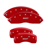 MGP 4 Caliper Covers Engraved Front & Rear MGP Red finish silver ch 17211SMGPRD