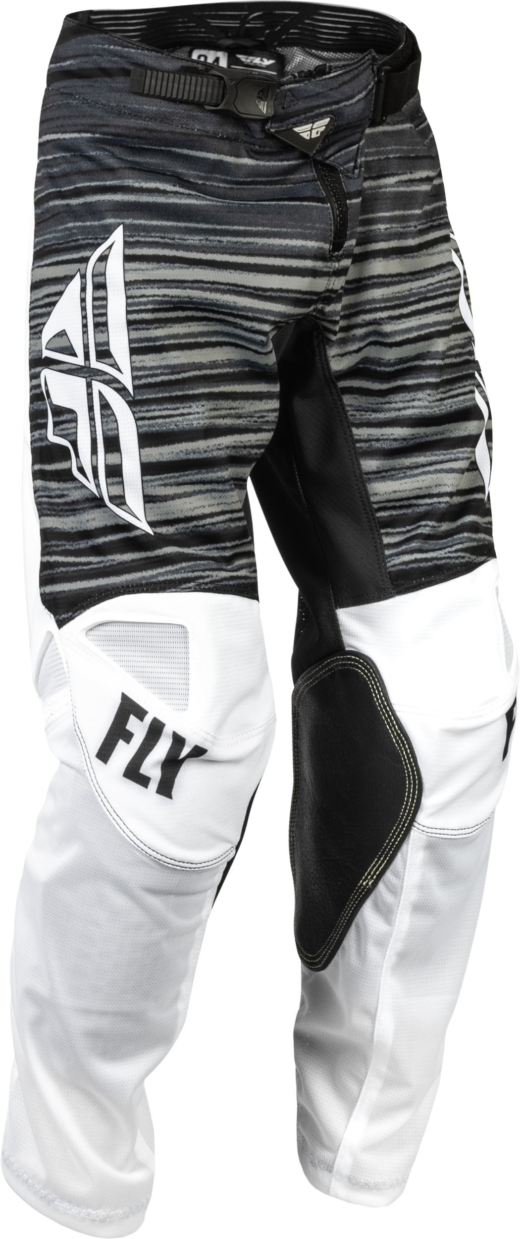 FLY RACING Youth Kinetic Mesh Pants Black/White/Grey Sz 22 376-34022