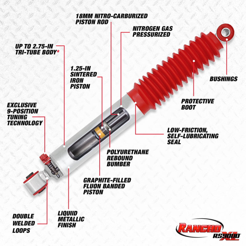 Rancho 69-94 Chevrolet Blazer / Full Size Front RS9000XL Shock RS999001