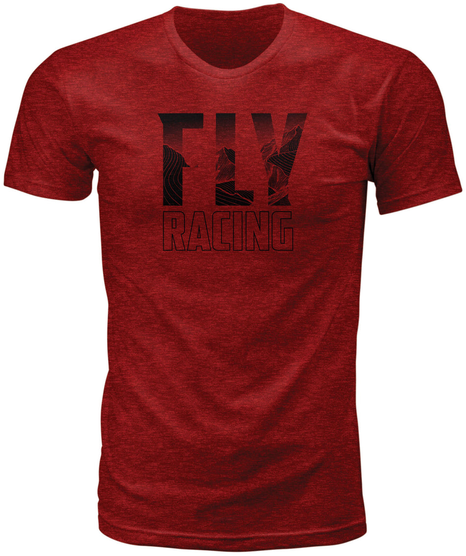 FLY RACING Fly Mountain Tee Blaze Red Heather Sm 352-0641S
